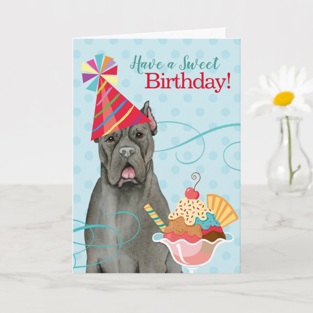 Sweet Birthday Cane Corso Card | Zazzle
