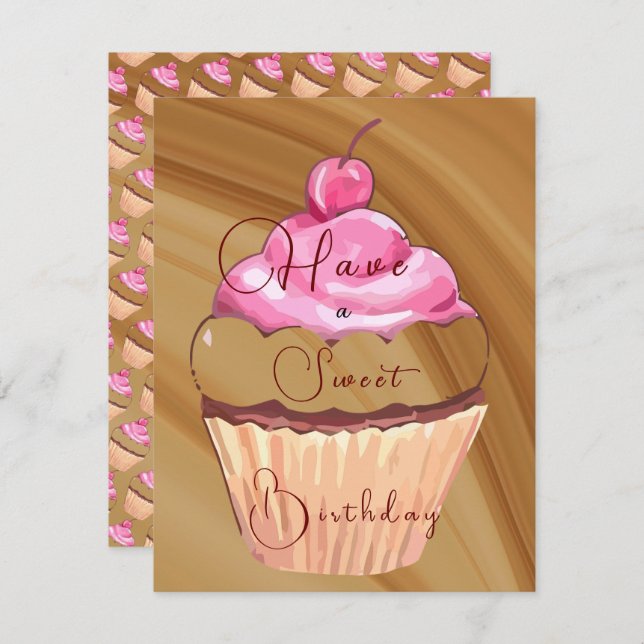 Sweet Birthday  Card (Front/Back)