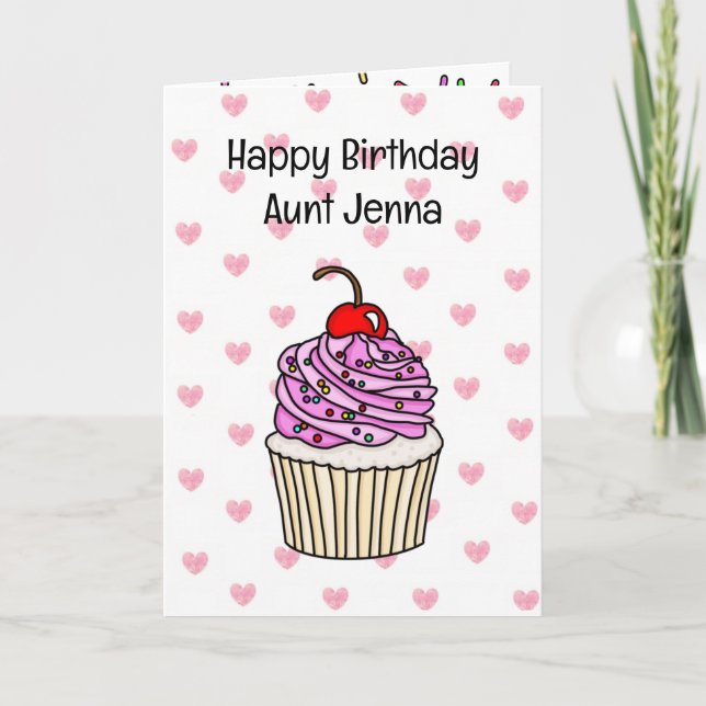 Sweet Birthday Card for Her | Birthday CupCake  (Front)