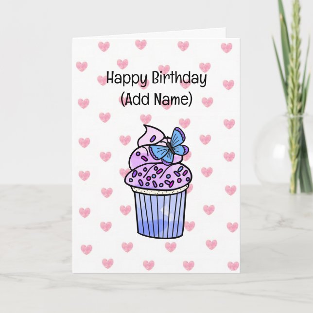 Sweet Birthday Card for Her | Birthday Cupcake  (Front)