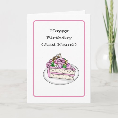 Sweet Birthday Card for Her  Birthday Cupcake 