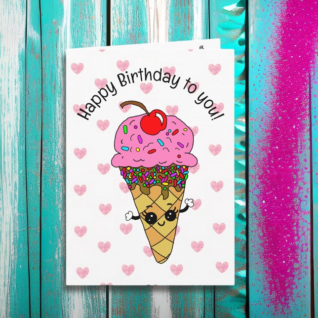 Sweet Birthday Card for Her | Ice Cream Cone (Creator Uploaded)