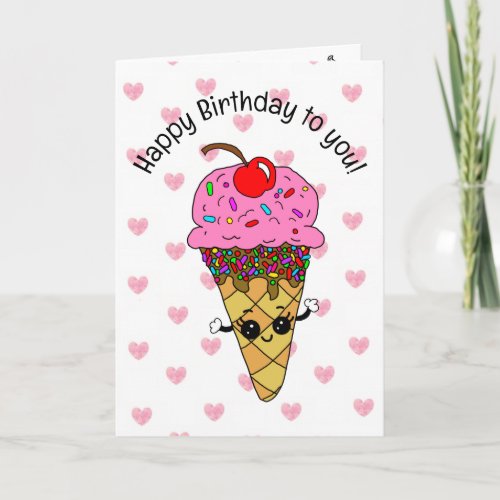 Sweet Birthday Card for Her | Ice Cream Cone
