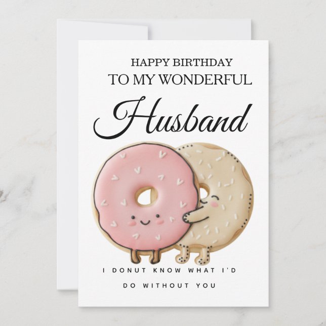 Sweet Birthday Card for My Wonderful Husband (Front)