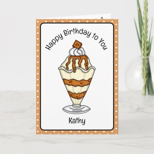 Sweet Birthday Card Ice Cream Sundae