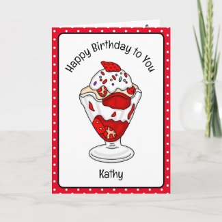 Sweet Birthday Card Ice Cream Sundae