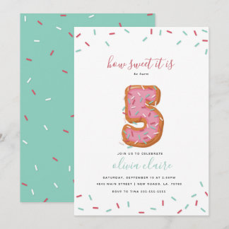 Sweet Birthday Celebration | Five Invitation