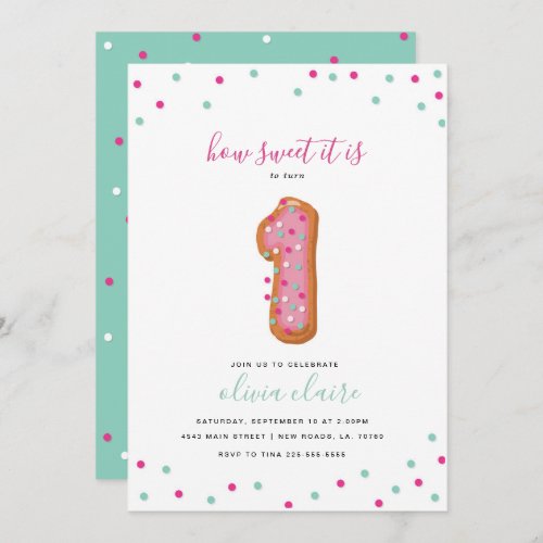 Sweet Birthday Celebration  One Invitation