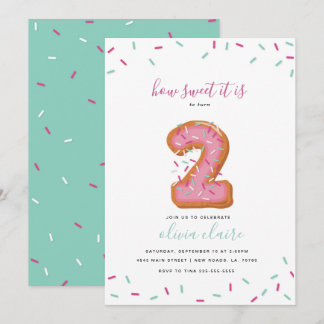 Sweet Birthday Celebration | Two Invitation