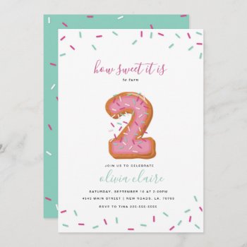 Sweet Birthday Celebration | Two Invitation by fancypaperie at Zazzle