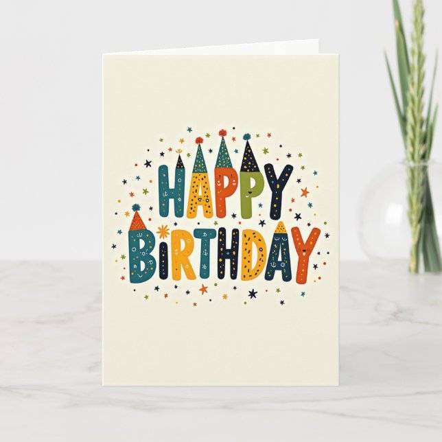 Sweet Birthday Characters Card (Front)