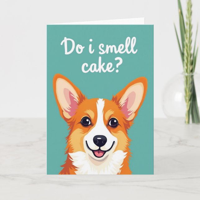 Sweet Birthday Cheerful Dog Card (Front)