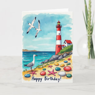 Sweet Birthday Coastal View Card