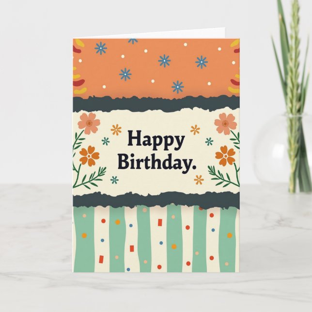 Sweet Birthday Collage Art Card (Front)