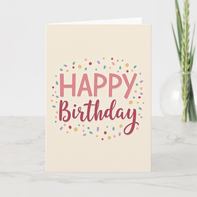 Sweet Birthday Confetti Card (Front)