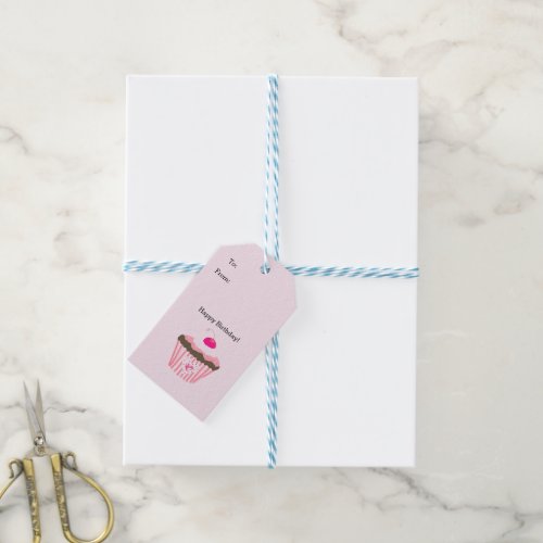 Sweet Birthday Cupcake Gift Tags