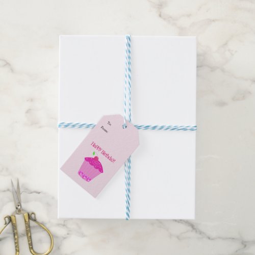 Sweet Birthday Cupcake Gift Tags