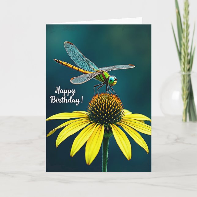 Sweet Birthday Emerald Insect Card (Front)