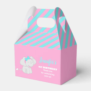 Sweet Birthday Favor Box with Elephant