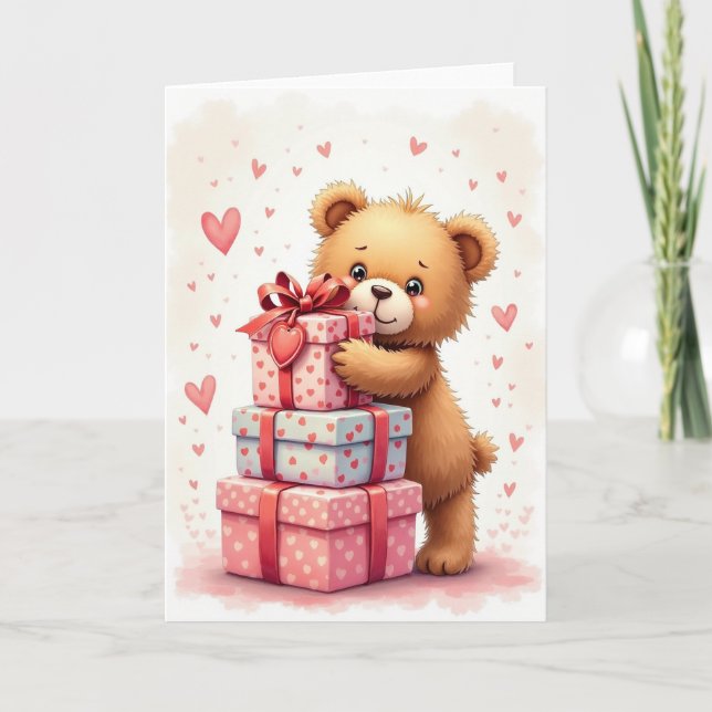 Sweet Birthday Fluffy Creature Card (Front)