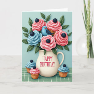 Sweet Birthday Frosted Bloom Card