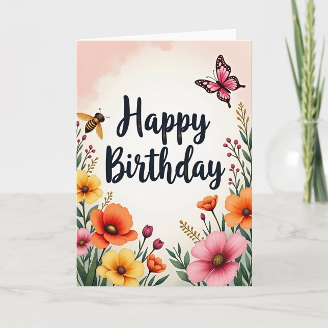 Sweet Birthday Garden Card (Front)