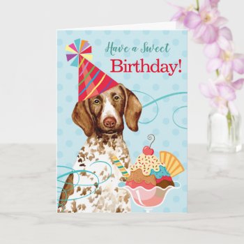 Sweet Birthday German Shorthaired Pointer Card by DogsInk at Zazzle