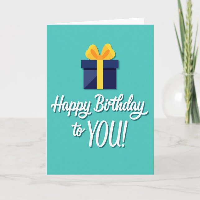 Sweet Birthday Gift Box Card (Front)