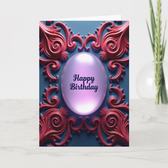 Sweet Birthday Glowing Orb Card (Front)