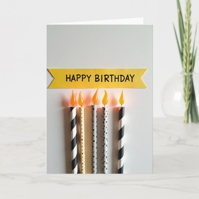 Sweet Birthday Graphic Patterns Card (Front)