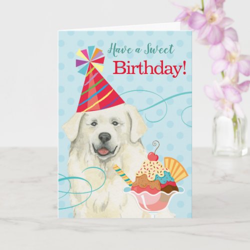 Sweet Birthday Great Pyrenees Card