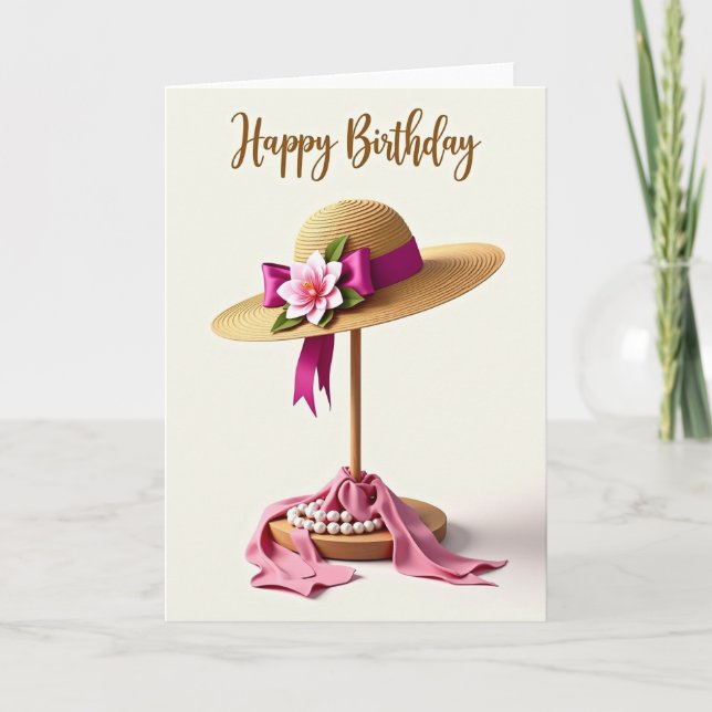 Sweet Birthday Hat Display Card (Front)