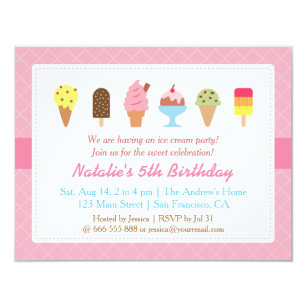 Ice Cream Birthday Party Invitations 9