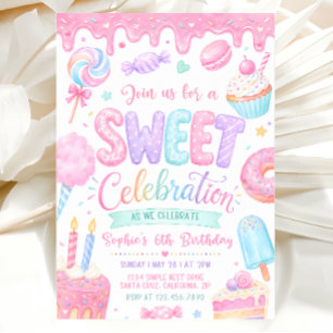 Sweet Birthday Invitation, Any Age Birthday Invite