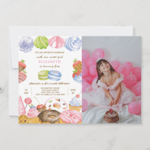 Sweet Birthday Invitation With Photo