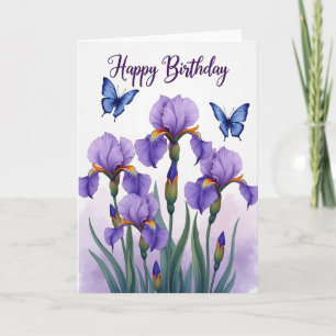 Sweet Birthday Iris Blooms Card