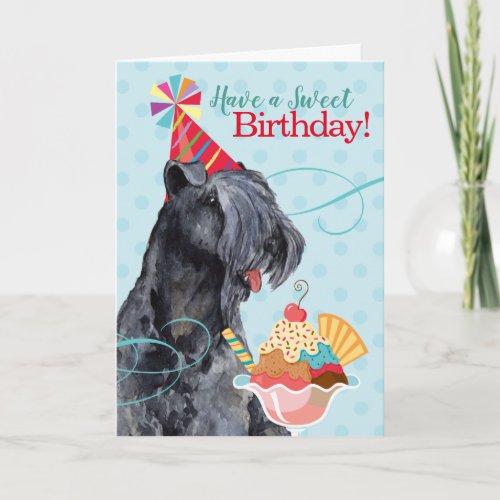 Sweet Birthday Kerry Blue Terrier Card