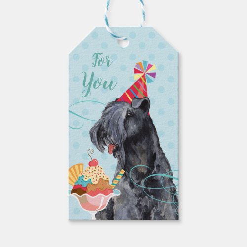 Sweet Birthday Kerry Blue Terrier Gift Tags