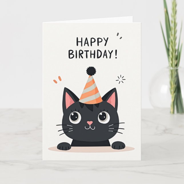 Sweet Birthday Kitty Card (Front)