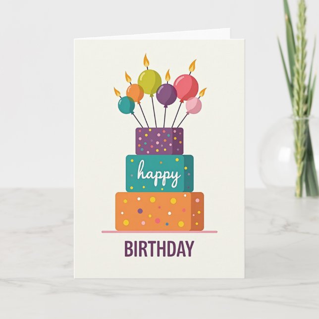 Sweet Birthday Layered Card (Front)