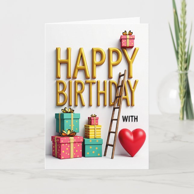 Sweet Birthday Letters Card (Front)