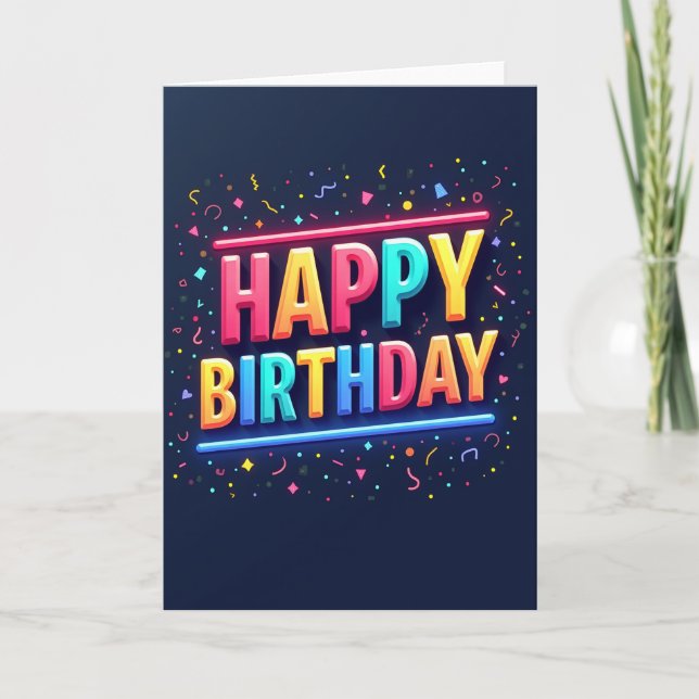 Sweet Birthday Lights Card (Front)