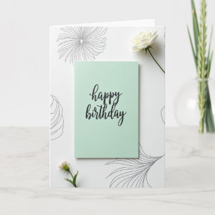 Sweet Birthday Mint Green Card