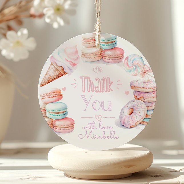 Sweet birthday party pastel thank you favor tags (Creator Uploaded)