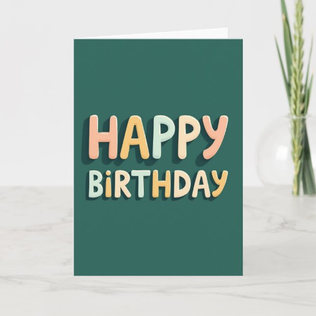 Sweet Birthday Pastel Card (Front)