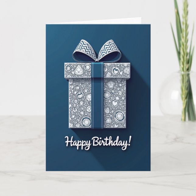 Sweet Birthday Patterned Card (Front)