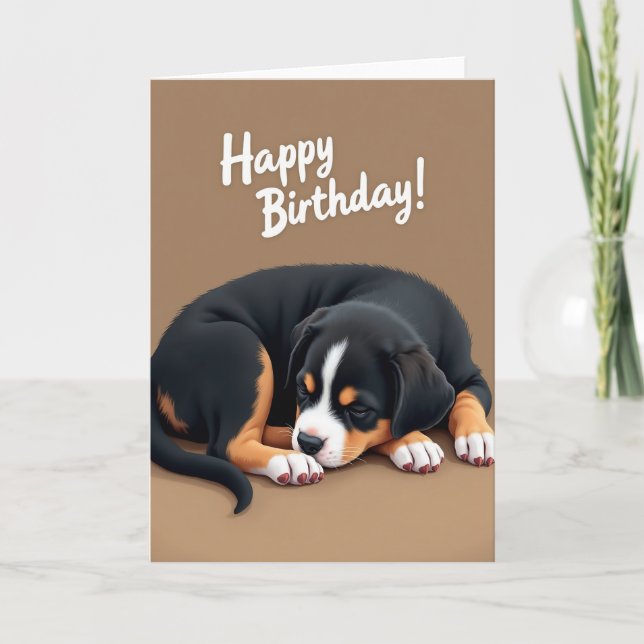 Sweet Birthday Puppy Card (Front)