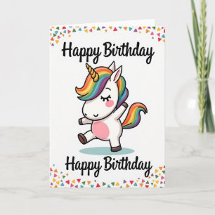 Sweet Birthday Rainbow Mane Card