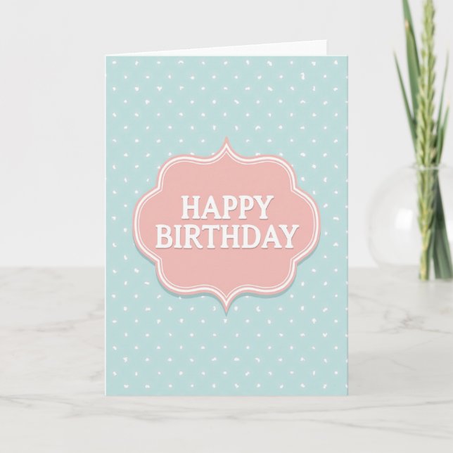 Sweet Birthday Rose Frame Card (Front)