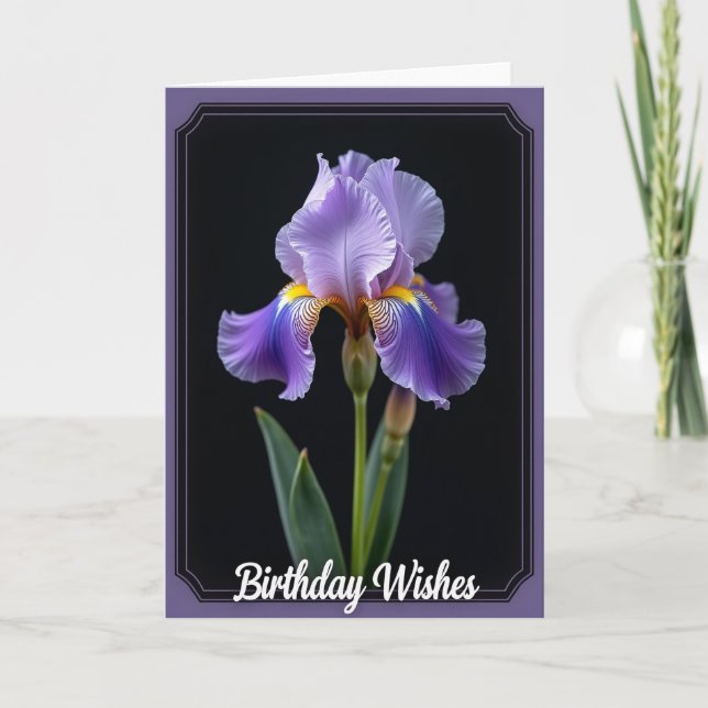 Sweet Birthday Ruffled Flower Card (Front)